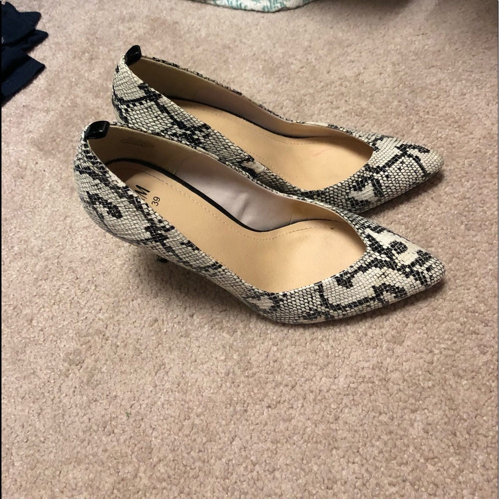 H&M snakeskin heels